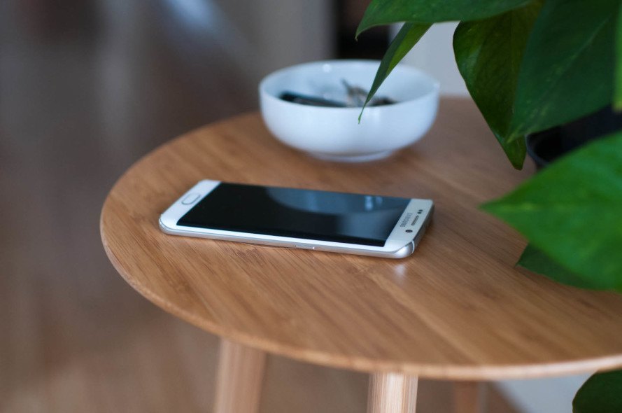 Phone kept on a table